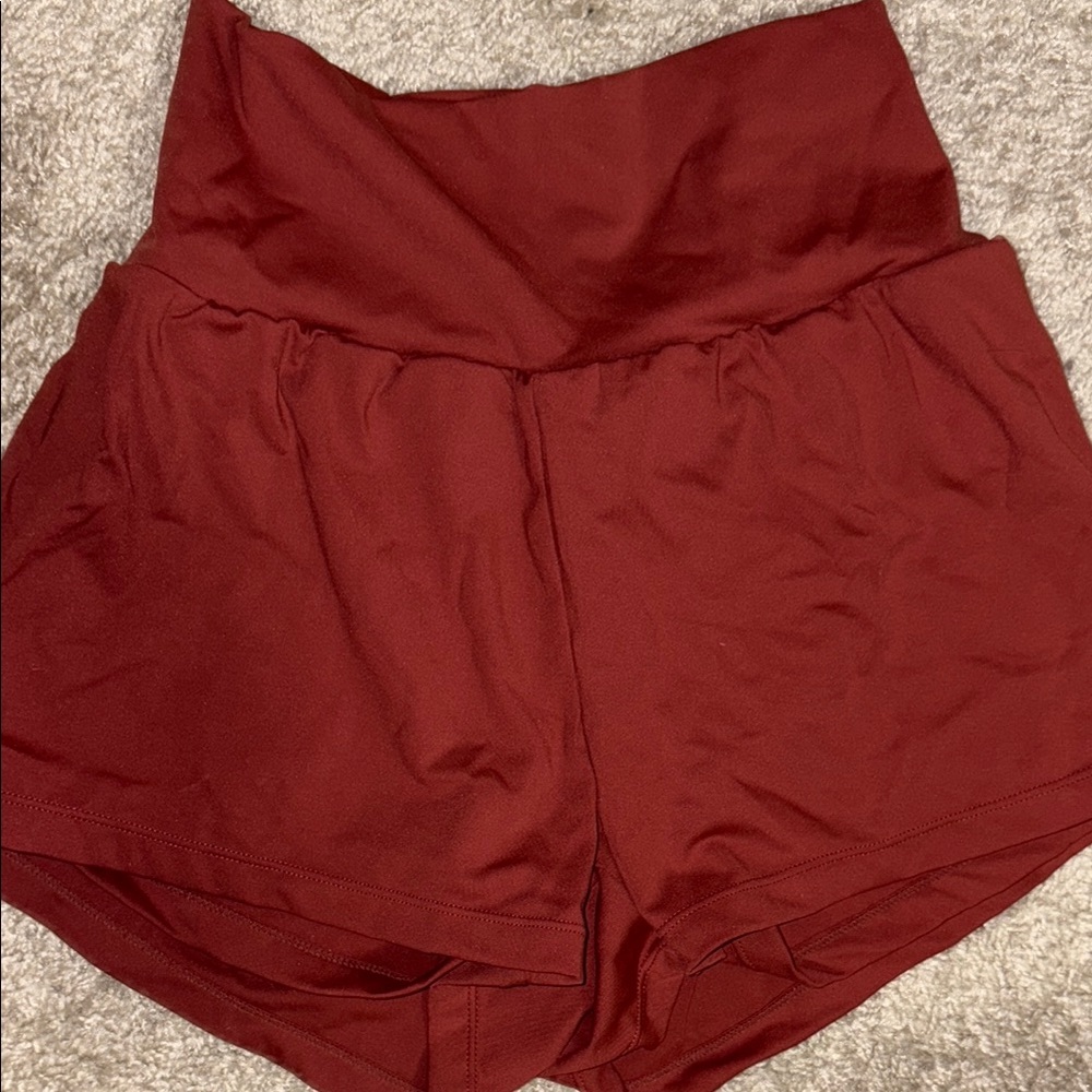 HALARA High Waist Red Athletic Shorts